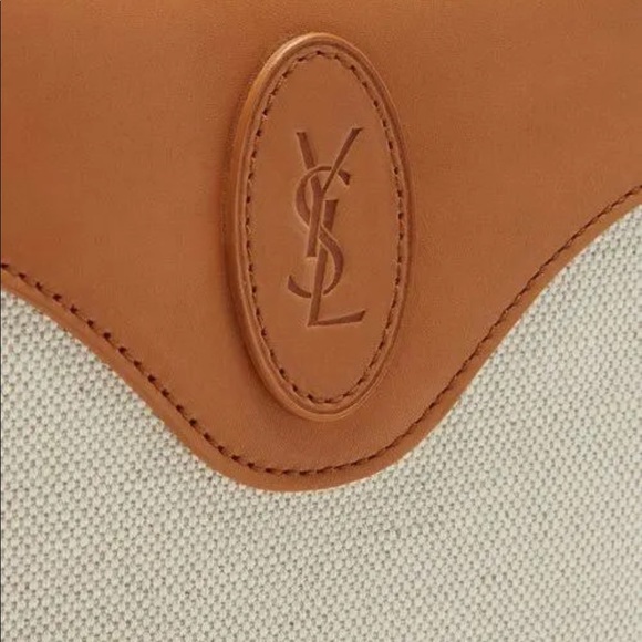 NWT Saint Laurent Canvas Sac Coeur Crossbody Bag - Picture 2 of 10